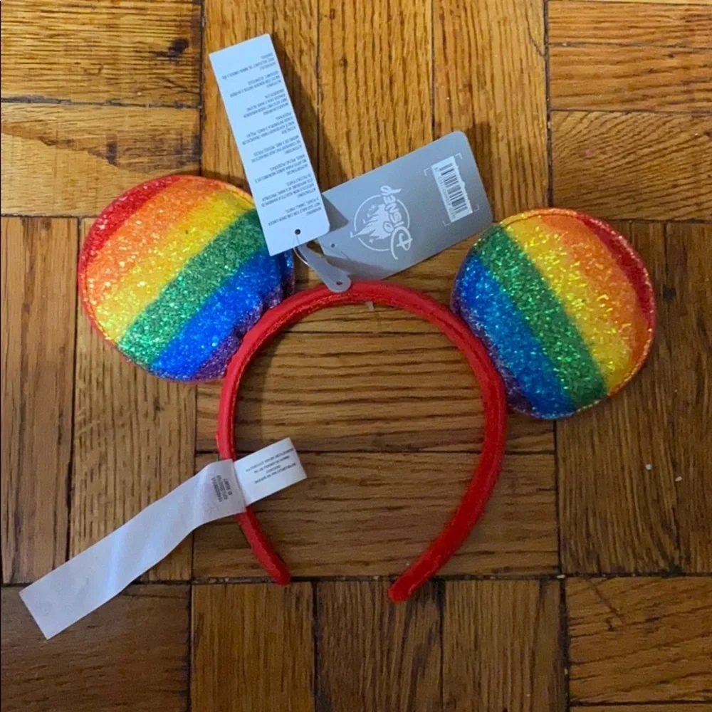 NWT Disney rainbow Mickey ears kids one size